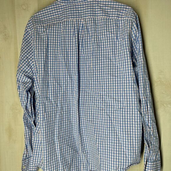 Vineyard Vines blue and white and orange‎ button down long sleeve shirt,  large - Picture 13 of 13